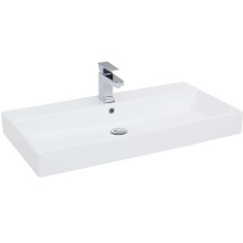 Тумба с раковиной Aquanet Бруклин 85 212598 подвесная Белая