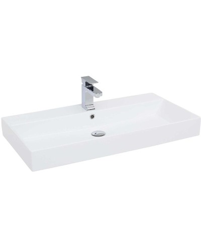 Тумба с раковиной Aquanet Бруклин 85 212598 подвесная Белая