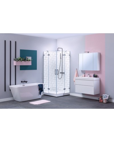 Тумба с раковиной Aquanet Бруклин 85 212598 подвесная Белая