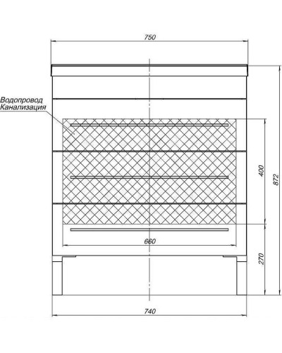 Тумба с раковиной Aquanet Верона 75 212874 Белая