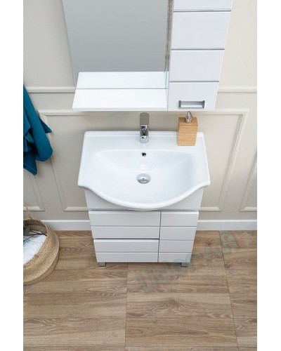 Тумба с раковиной Aquanet Доминика 60 212754 Белая