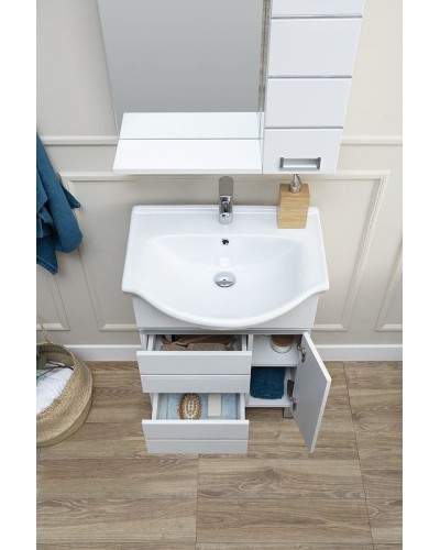 Тумба с раковиной Aquanet Доминика 60 212754 Белая