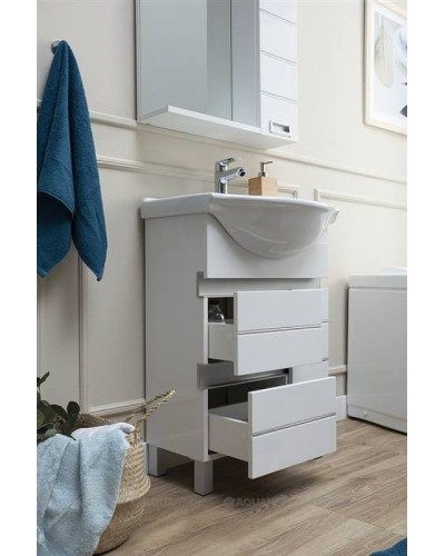 Тумба с раковиной Aquanet Доминика 60 212754 Белая