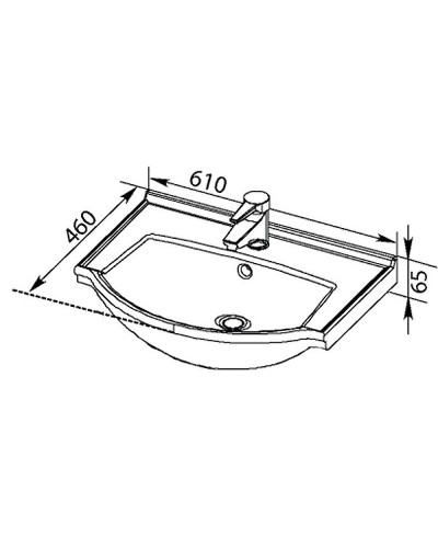 Тумба с раковиной Aquanet Доминика 60 212754 Белая