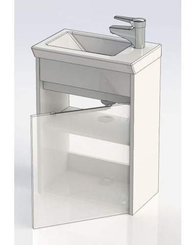 Тумба с раковиной Aquanet Дувр 45 213041 подвесная Белая