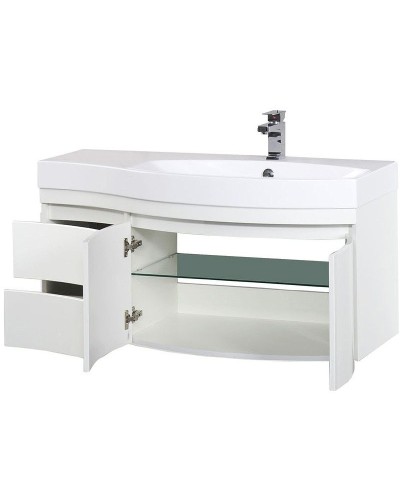 Тумба с раковиной Aquanet Опера 115 R 212992 подвесная Белая