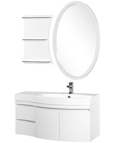 Тумба с раковиной Aquanet Опера 115 R 212992 подвесная Белая