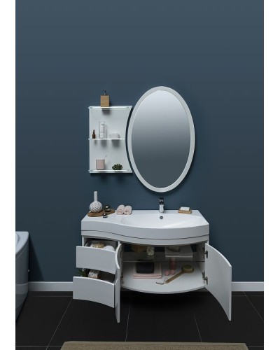 Тумба с раковиной Aquanet Опера 115 R 212992 подвесная Белая