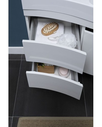 Тумба с раковиной Aquanet Опера 115 R 212992 подвесная Белая