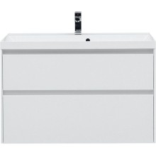 Тумба под раковину Aquanet Гласс 100 235664 подвесная Белая