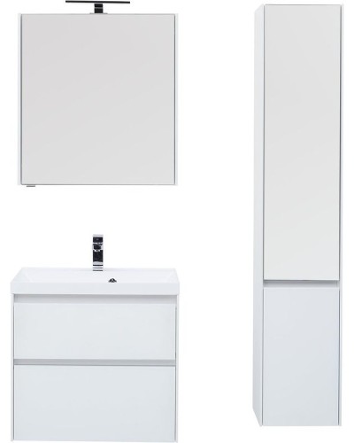 Тумба под раковину Aquanet Гласс 70 206700 подвесной Белая