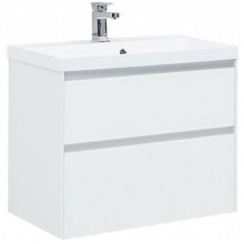 Тумба под раковину Aquanet Гласс 80 238361 подвесной Белая