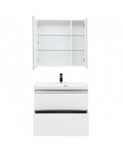 Тумба под раковину Aquanet Гласс 80 238361 подвесной Белая