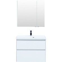 Тумба под раковину Aquanet Гласс 80 238361 подвесной Белая