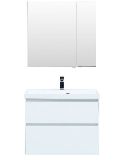 Тумба под раковину Aquanet Гласс 80 238361 подвесной Белая