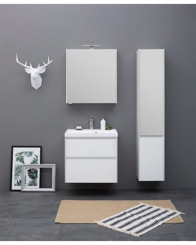 Тумба под раковину Aquanet Гласс 80 238361 подвесной Белая