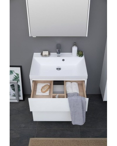 Тумба под раковину Aquanet Гласс 80 238361 подвесной Белая