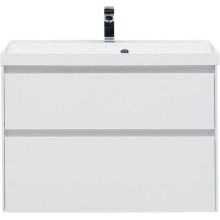 Тумба под раковину Aquanet Гласс 90 196960 подвесной Белая