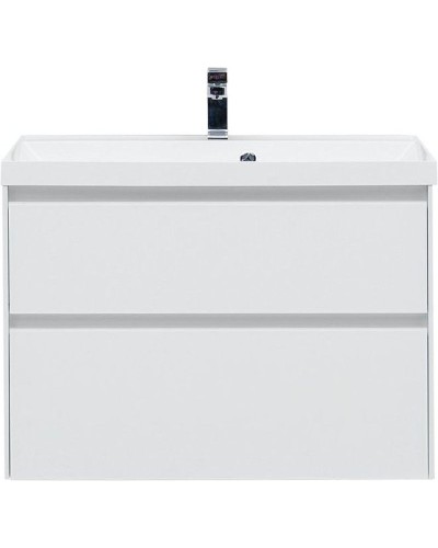 Тумба под раковину Aquanet Гласс 90 196960 подвесной Белая