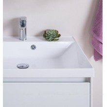 Тумба под раковину Aquanet Гласс 90 196960 подвесной Белая