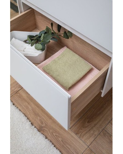 Тумба под раковину Aquanet Гласс 90 196960 подвесной Белая