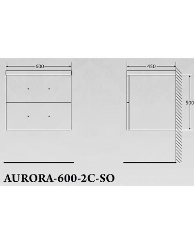 Тумба под раковину BelBagno Aurora 60 AURORA-600-2C-SO-RNN подвесная Rovere Nebrasca Nature