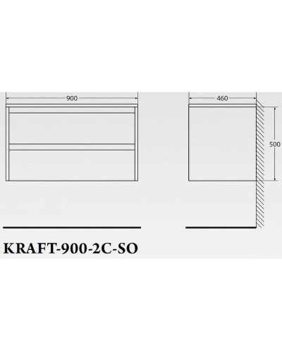 Тумба под раковину BelBagno Kraft 90 KRAFT-900-2C-SO-BO подвесная Bianco Opaco