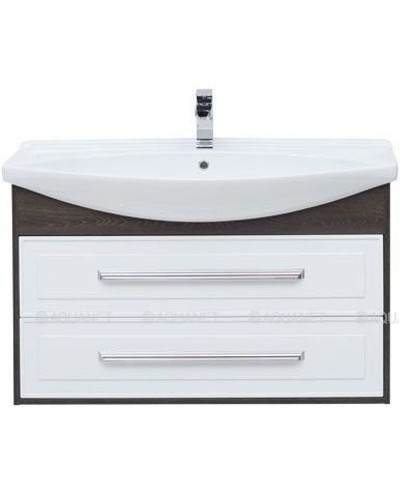 Тумба под раковину Aquanet Остин 105 201731 подвесная Белый глянец Дуб кантербери