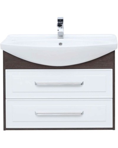 Тумба под раковину Aquanet Остин 85 200908 подвесная Белый глянец Дуб кантербери