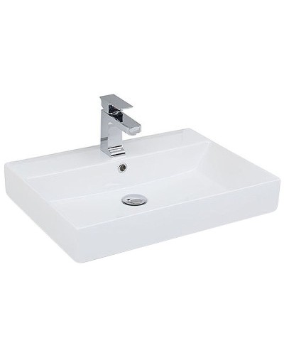 Тумба с раковиной Aquanet Йорк 60 212591 подвесная Белый глянец