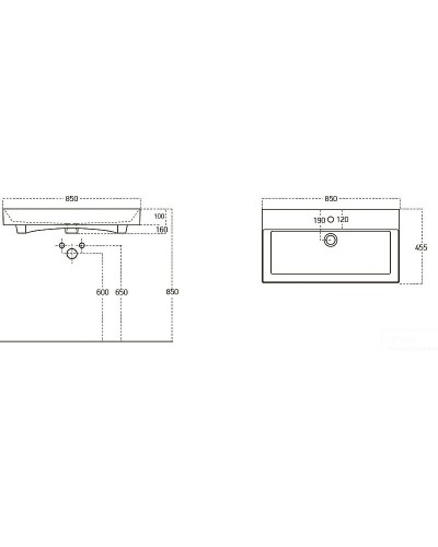 Тумба с раковиной Aquanet Йорк 85 212593 подвесная Белый глянец