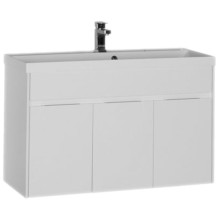 Тумба с раковиной Aquanet Латина 100 212837 подвесная Белая