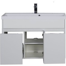 Тумба с раковиной Aquanet Латина 100 212837 подвесная Белая