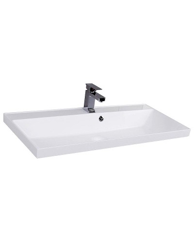 Тумба с раковиной Aquanet Латина 100 212837 подвесная Белая