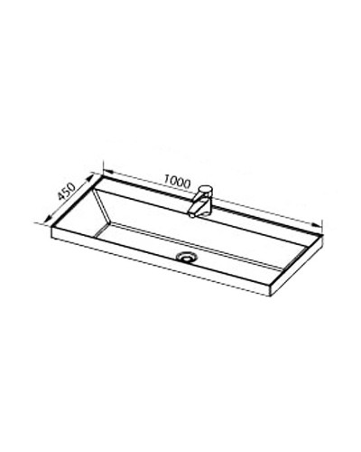 Тумба с раковиной Aquanet Латина 100 212837 подвесная Белая