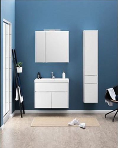 Тумба с раковиной Aquanet Латина 80 212836 подвесная Белая