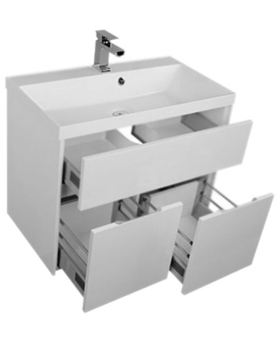 Тумба с раковиной Aquanet Латина 80 212836 подвесная Белая
