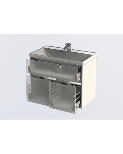 Тумба с раковиной Aquanet Латина 80 212836 подвесная Белая