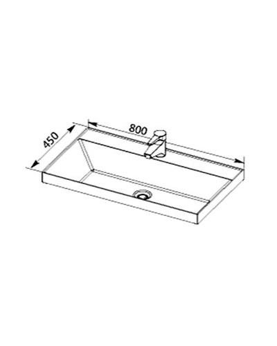 Тумба с раковиной Aquanet Латина 80 212836 подвесная Белая