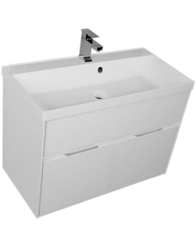 Тумба с раковиной Aquanet Латина 90 212933 подвесная Белая