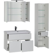 Тумба с раковиной Aquanet Латина 90 212933 подвесная Белая