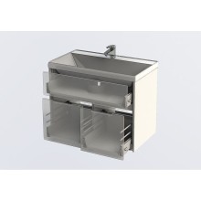 Тумба с раковиной Aquanet Латина 90 212933 подвесная Белая