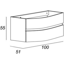 Тумба под раковину Cezares Dalila 100 54712 подвесная Frassinato Bianco