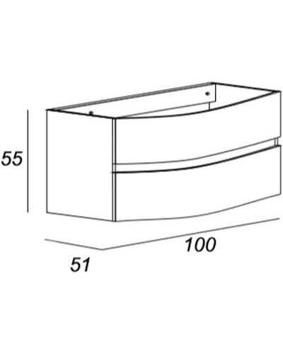 Тумба под раковину Cezares Dalila 100 54712 подвесная Frassinato Bianco