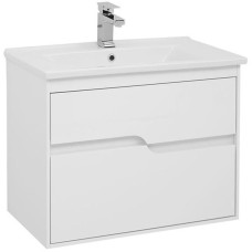 Тумба с раковиной Aquanet Модена 75 212662 подвесная Белый глянец