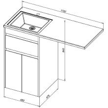 Тумба под раковину Aquanet Токио 110 237744 Белая
