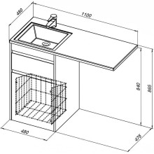 Тумба под раковину Aquanet Токио 110 239289 Белая