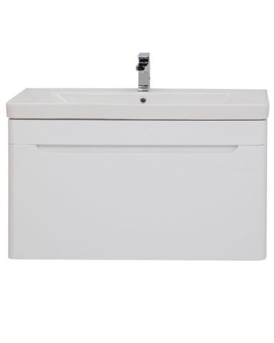 Тумба с раковиной Aquanet София 105 212588 подвесная Белый глянец