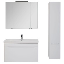 Тумба с раковиной Aquanet София 105 212588 подвесная Белый глянец