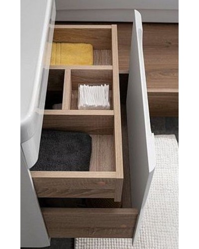 Тумба с раковиной Aquanet София 105 212588 подвесная Белый глянец